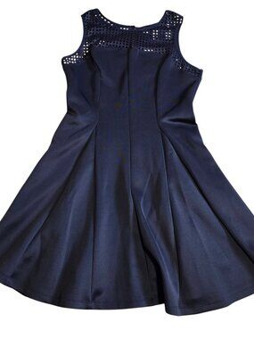 Paper Doll Navy Sem-Formal Laser Cut Dress XL